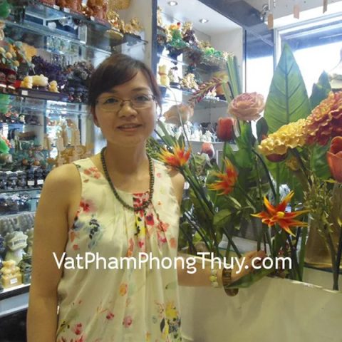 Chị Huyền - khách hàng mua Tràng Hạt Phỉ Thúy xanh S5124 và Quan âm ngọc Myanmar S838