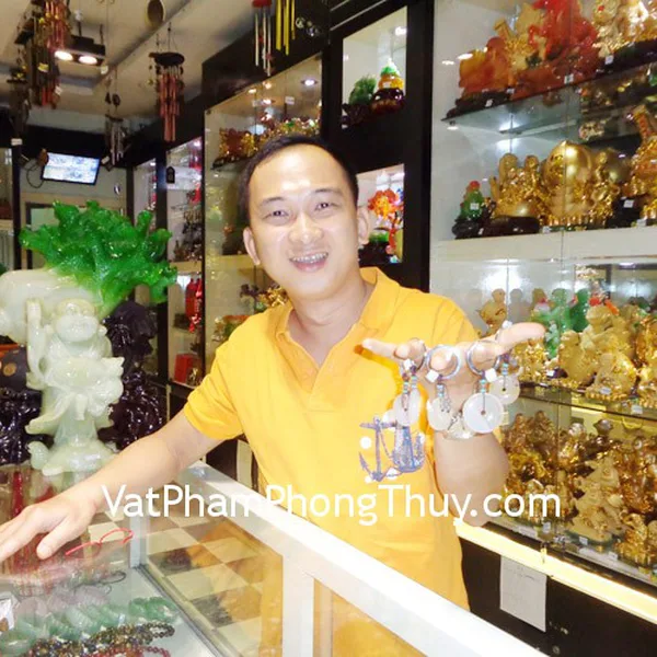 Anh Quang - khách hàng mua Móc khóa đồng tiền mã não S6093