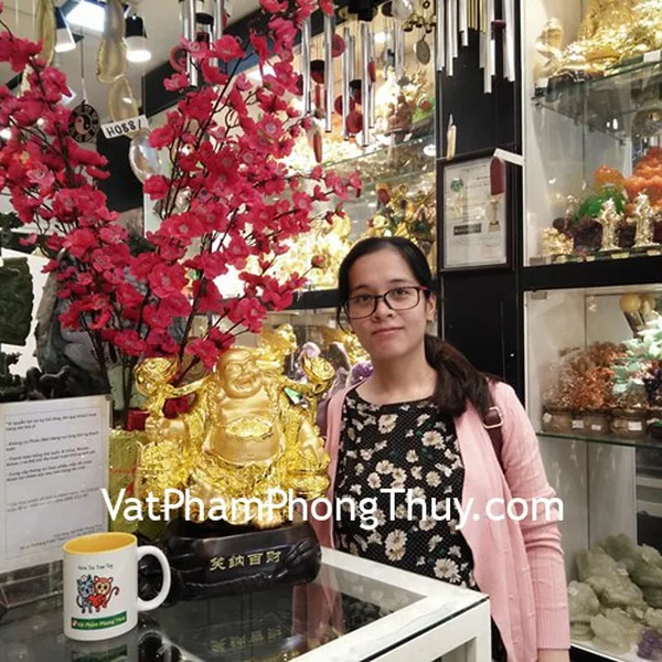 Chị Hà - khách hàng mua tượng Phật di lạc C133A