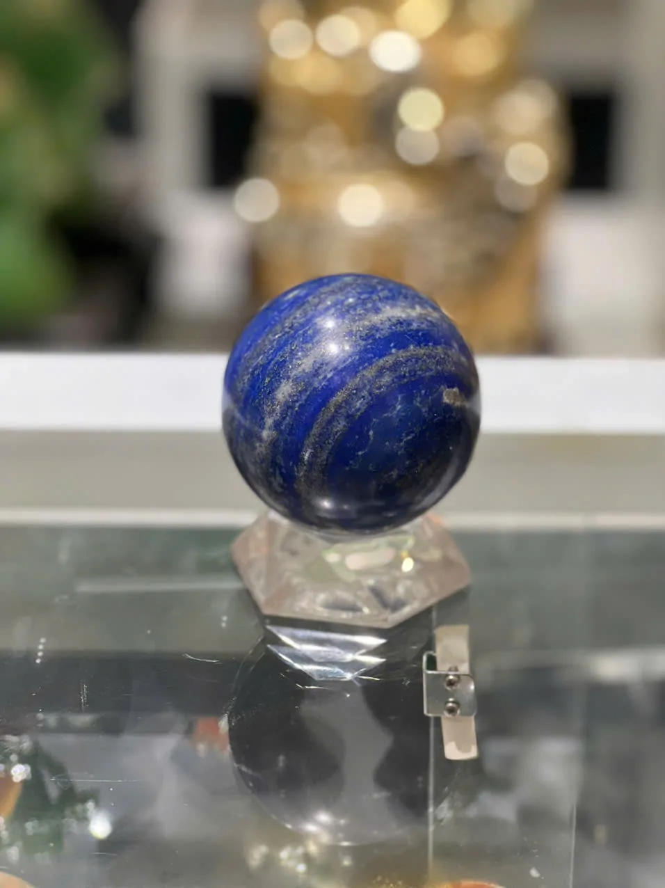Quả cầu ngọc lam (sodalite) xanh đậm M182-S4-5378