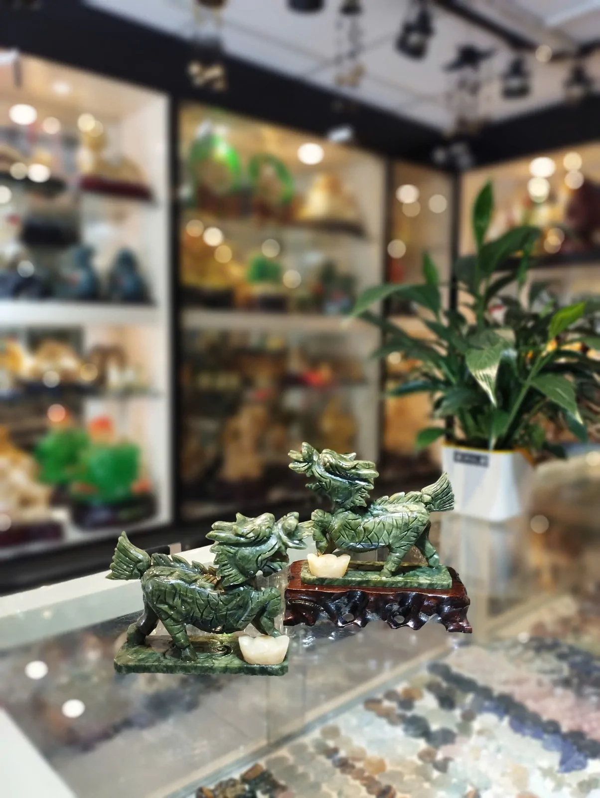 Kỳ lân lam ngọc nguyên bảo nhỏ GM079