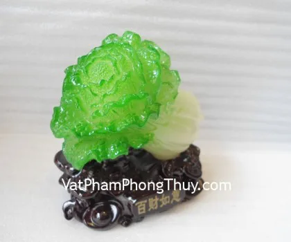 Báp cải nằm đế gỗ nhỏ - bách tài như ý H199G