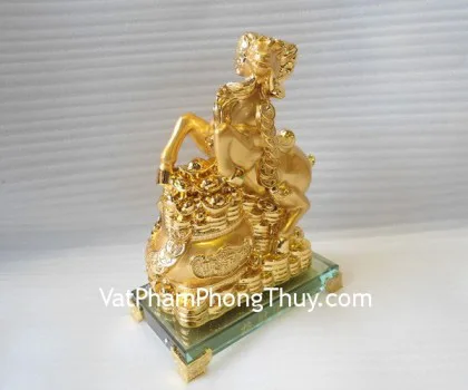Dê vàng tụ bảo, thủy tinh - chiêu tài tấn bảo H056G