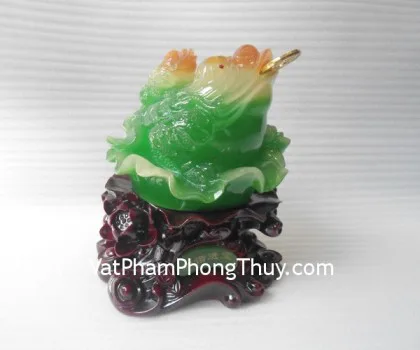 Thiềm thừ xanh quanh mẫu đơn đế xoay - phú quý chiêu tài K132M