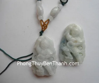 Mặt đeo cổ Phật Di Lặc vân xanh (20.9g) S6627-S1-2049