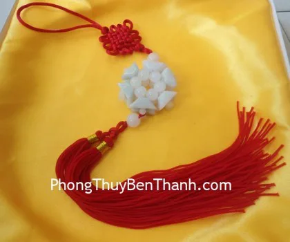 Ngọc bội treo 12 nén vàng nhỏ+6 bi vừa Miến Điện S282