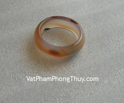 Nhẫn trơn mã não bản trung S964