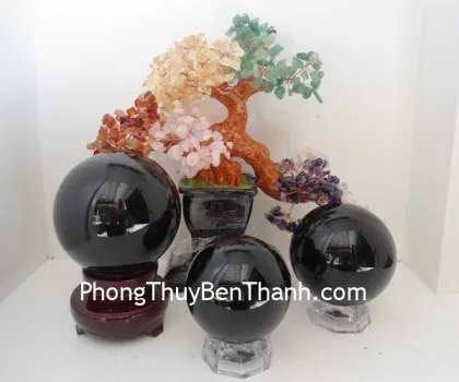 Cầu đá hắc ngà(thạch anh đen) K070-S3-2420