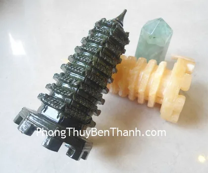 Tháp văn xương đá ngọc trắng 7 tầng FM027