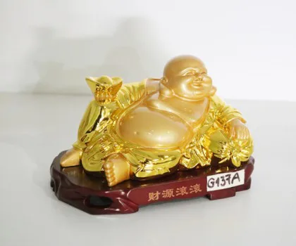 Phật di lạc vàng đế gỗ - Tài nguyên cuồn cuộn G137A