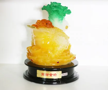 Thiềm thừ ngọc vàng cõng cải xanh (lớn) - Chiêu tài kim thiềm G160A
