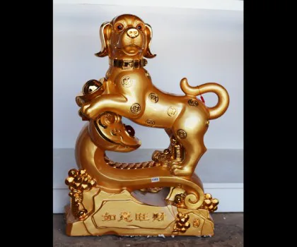 Chó vàng khủng trên gậy như ý - Như ý vượng tài FC001A