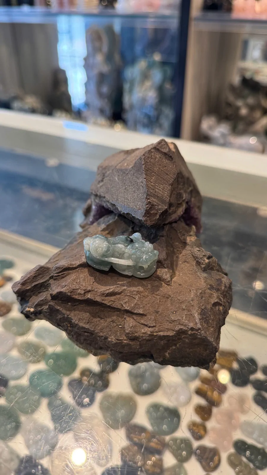 Tỳ hưu ngọc Phỉ Thúy siêu cấp xanh đậm đuôi như ý A+++++(GCN 425 -22.46gr) S6888-S1-5346