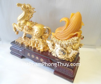 Ngựa vàng kéo bắp ngô - ngũ cốc phong đăng A027