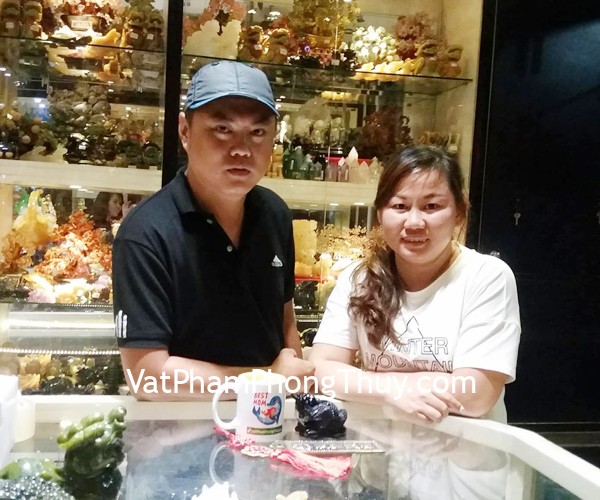 Chị Ngân - khách hàng mua Thiềm thừ thạch anh đen GM156, Kim bài thiên quan tứ phước CC1160, Xâu tiền hoa mai CC1130