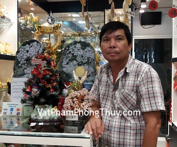 Anh Long- khách hàng mua bông thạch anh ưu linh xanh H101-S3-10118 và cây thạch anh hồng KC027