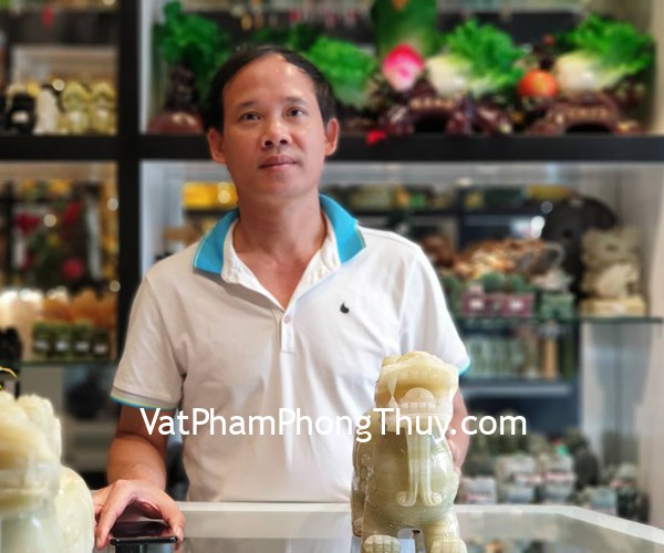 Anh Hội - khách hàng mua tượng tỳ hưu Bắc Kinh xanh cẩm thạch khủng BKX-L